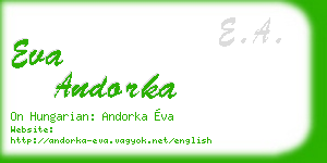 eva andorka business card